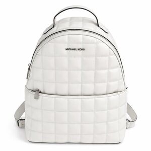 Michael Kors Sheila Quilted White Leather Backpack NWT Luxe